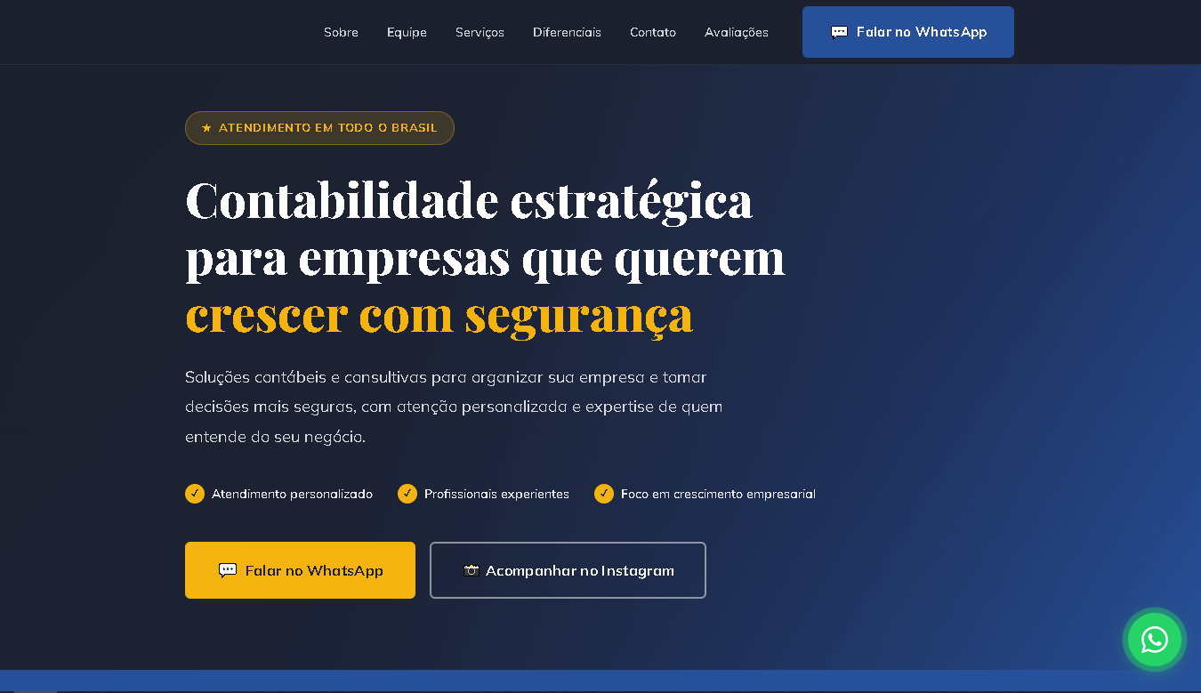 Modelo de landing page de conversão desenvolvida pela LS Agência