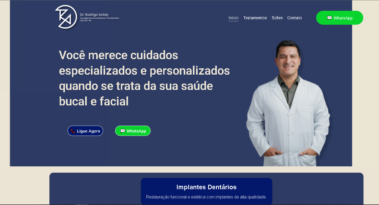 Modelo de site para profissional liberal pela LS Agência