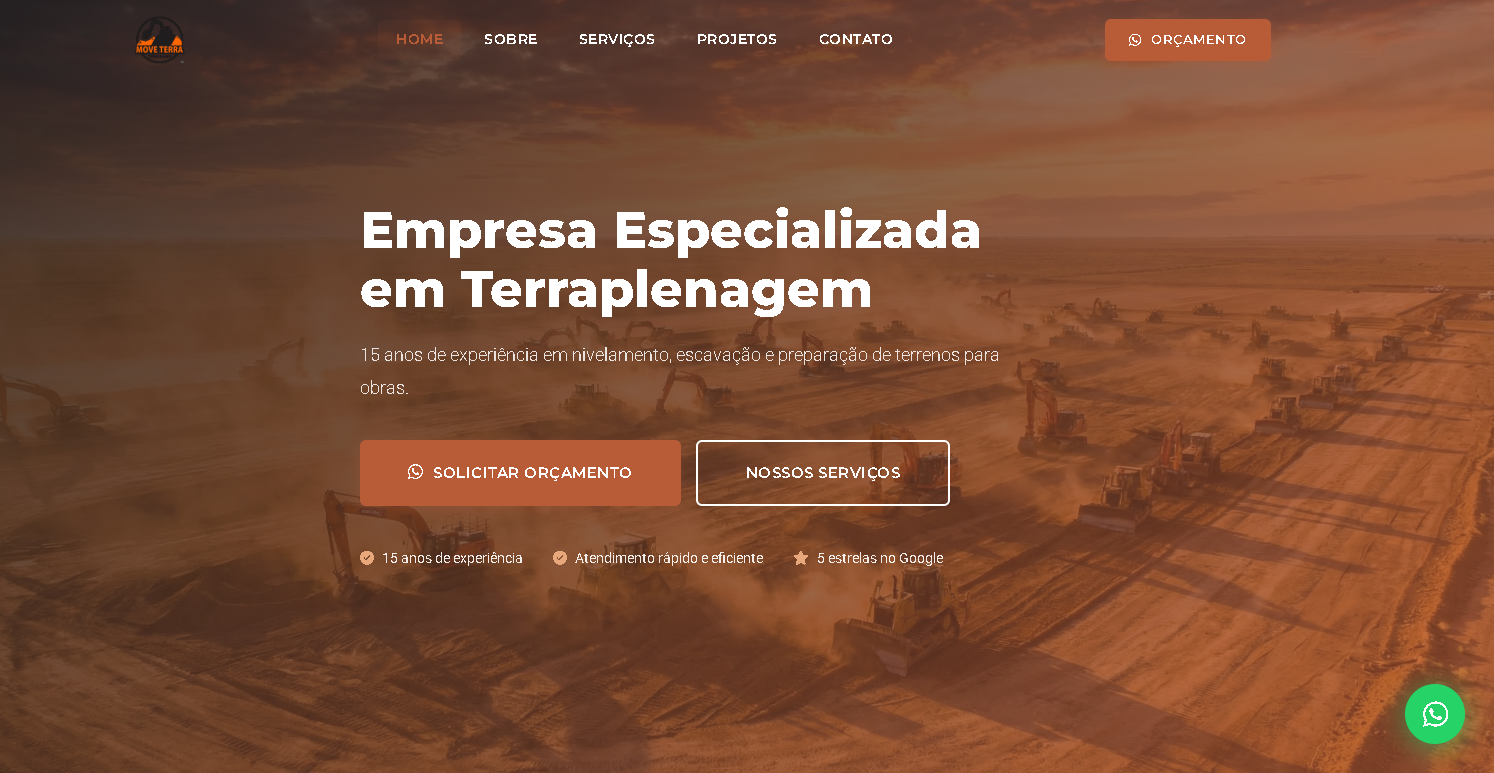 Modelo de site one-page para negócio local pela LS Agência